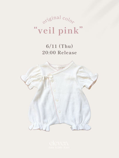 monbebe / veilpink waffle glory suit (半袖)